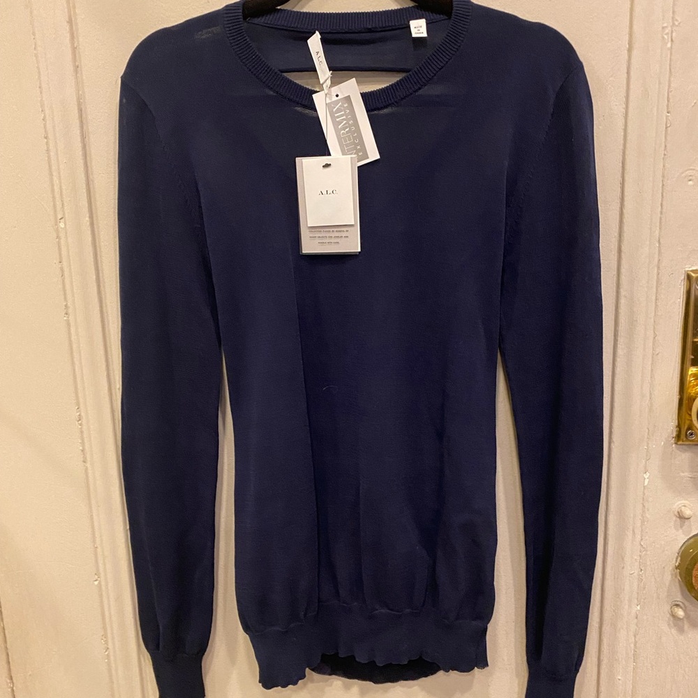 A.L.C navy excel Lila cross back sweater